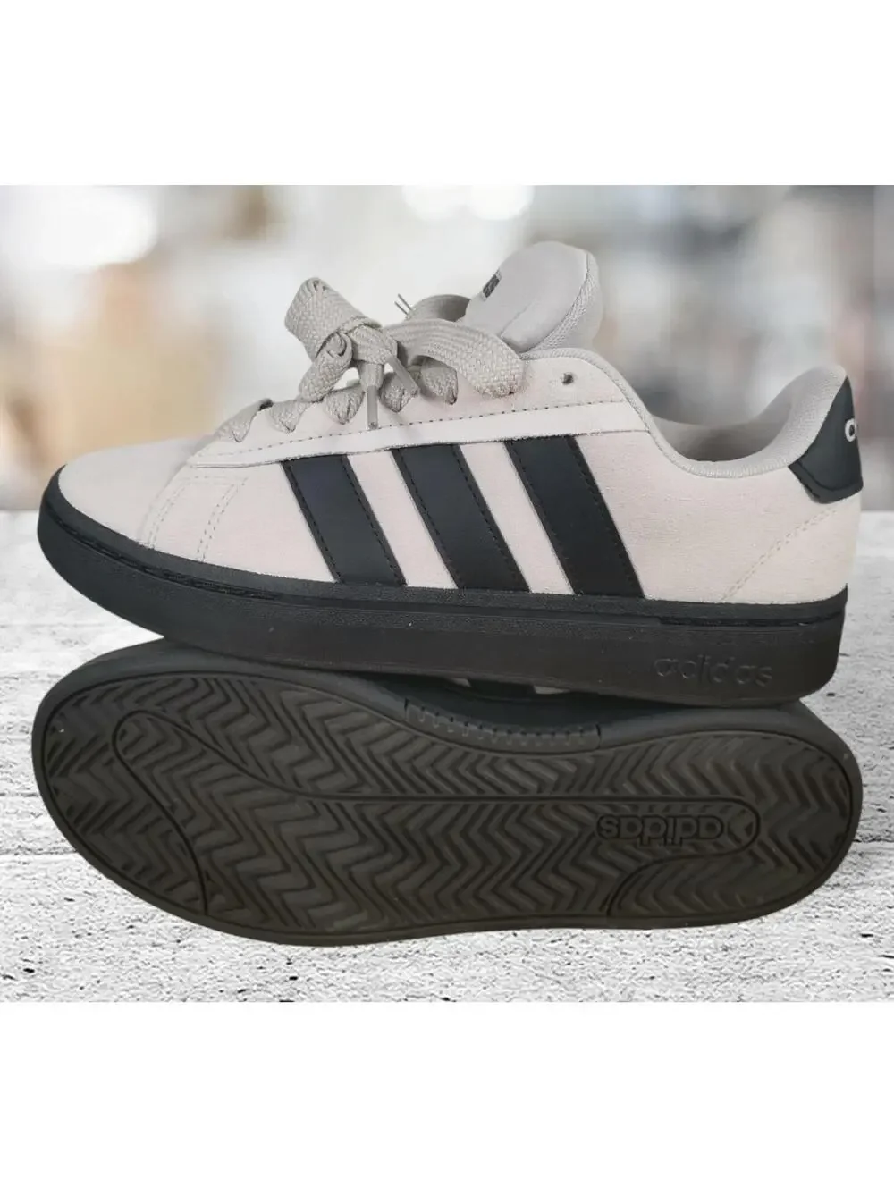 Adidas Mens Grand Court Alpha 00s Men’s Gray Black Shoes Size 8.5 IH1287 NWB
